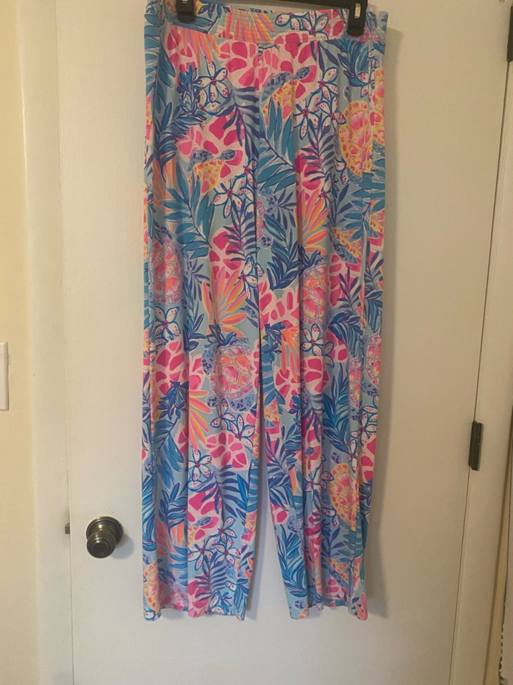 Lilly Pulitzer Colorful Tropical Knit Top — Pink, Blue, Yellow